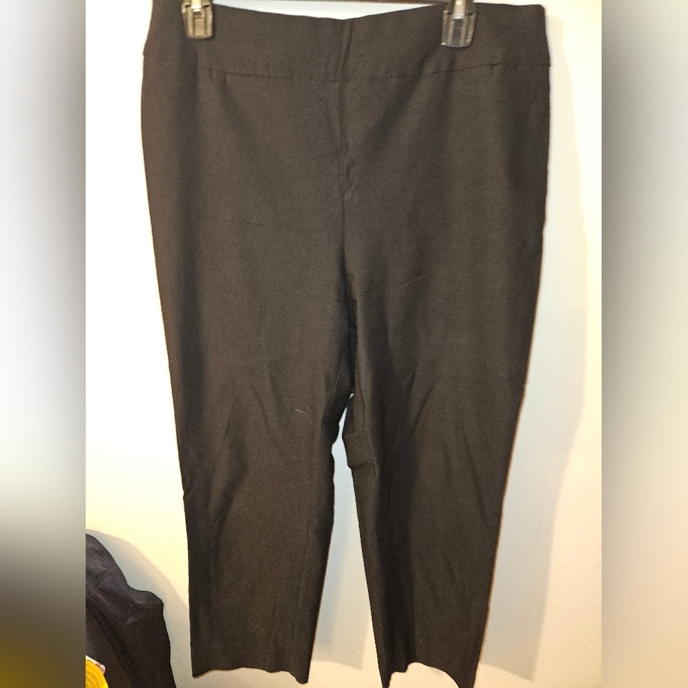 So Slimming Womans Black Crop Slacks Size 2.5 (14) - Picture 2 of 10